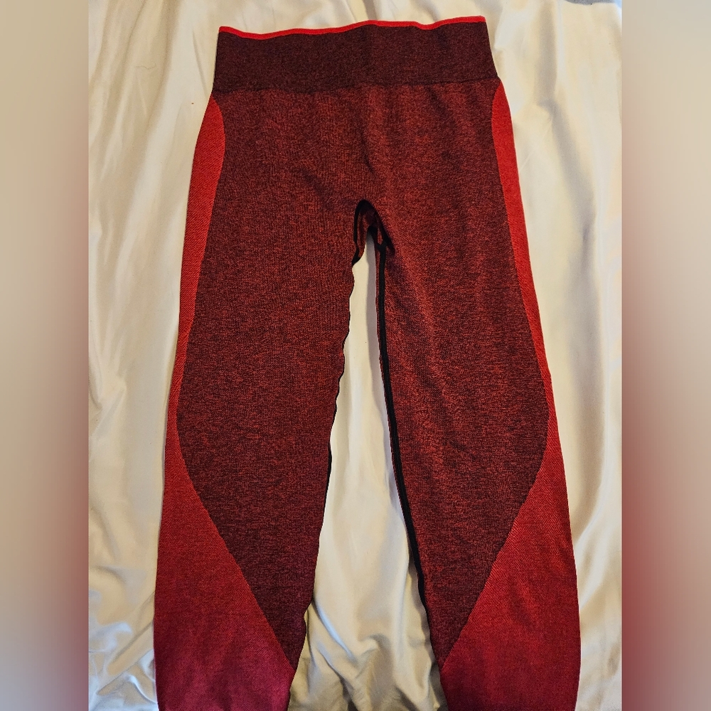 Pink sport red leggings size large